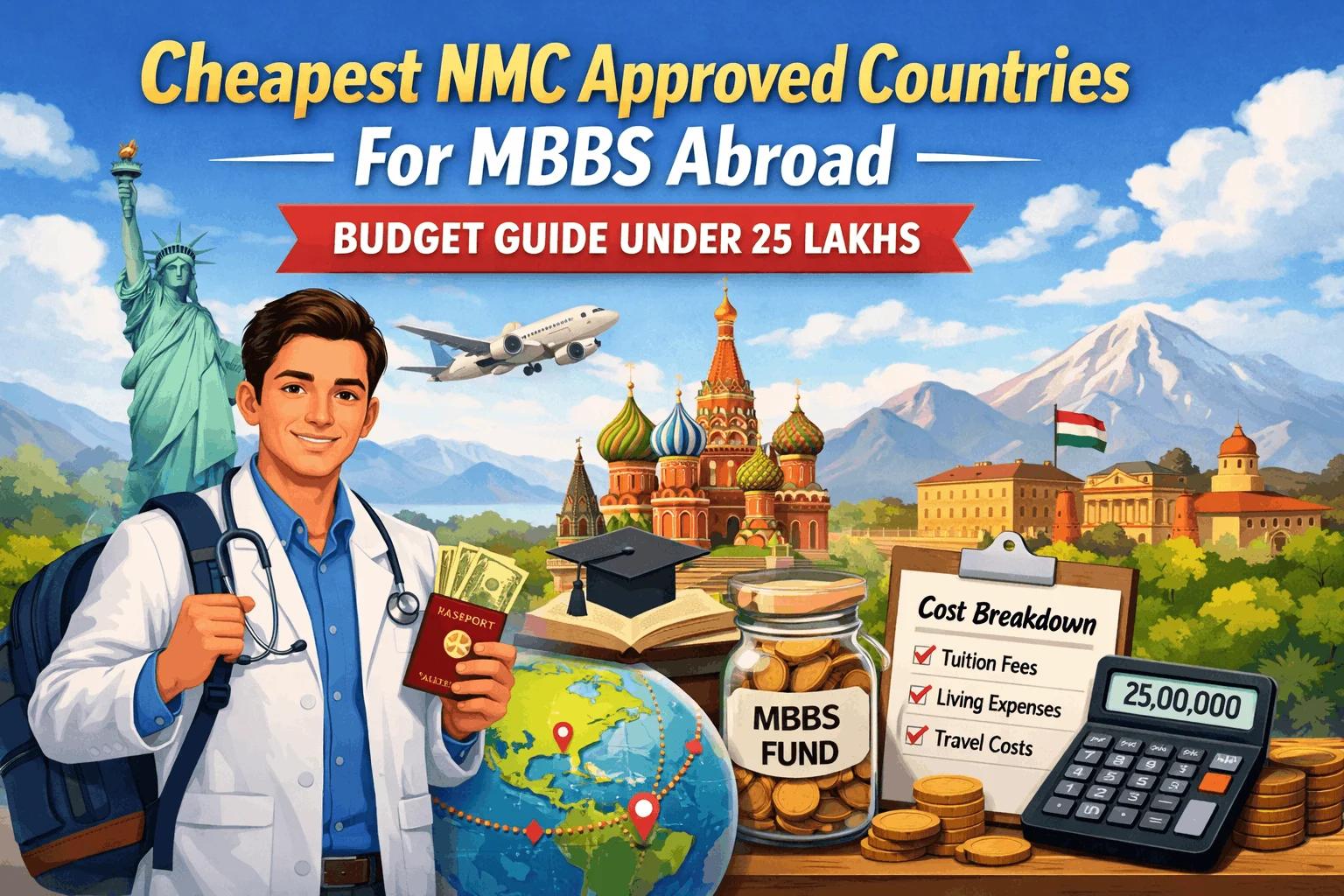 Cheapest NMC Approved Countries for MBBS Abroad: A Budget Guide under ₹25 Lakhs
