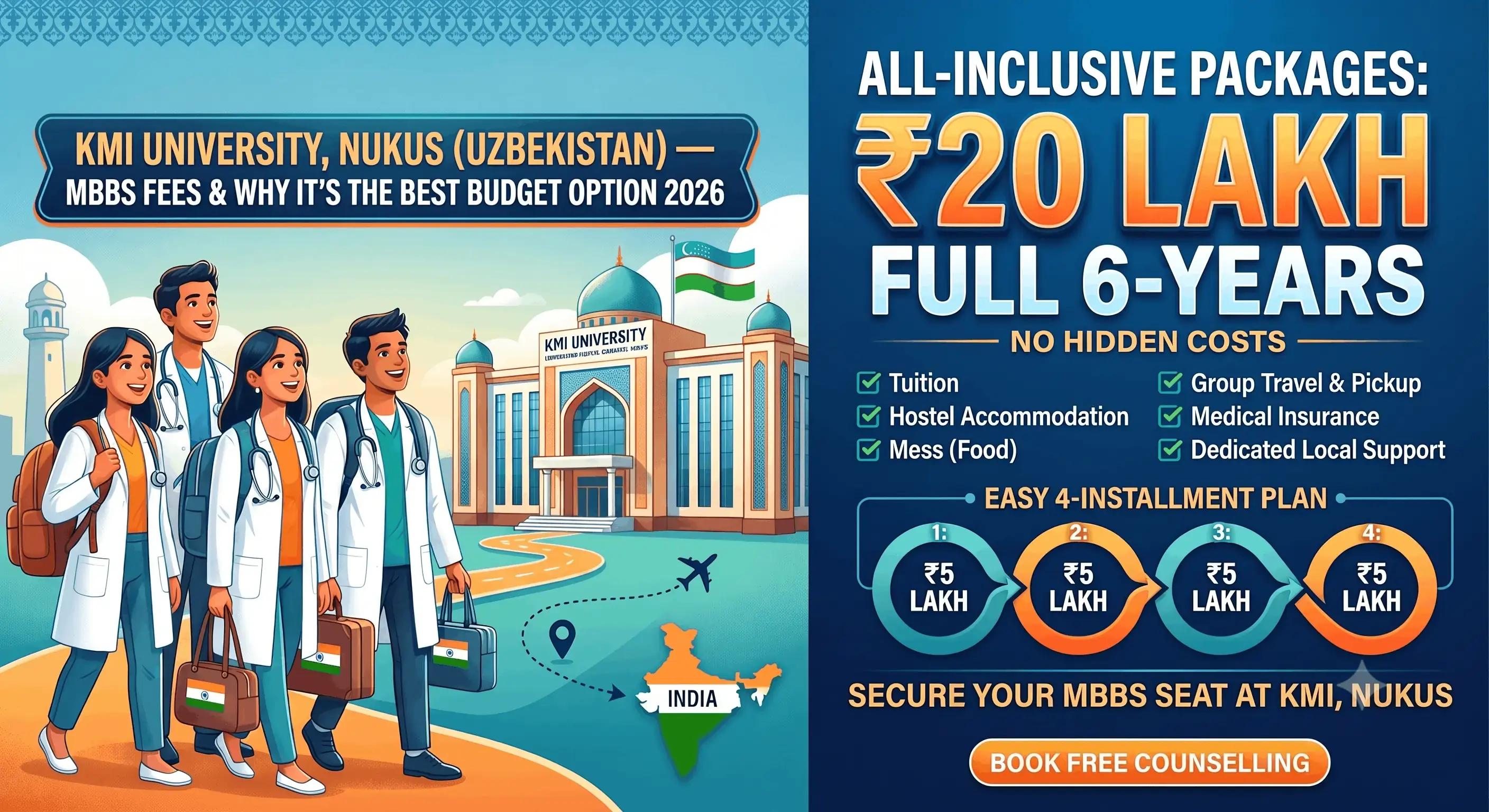 KMI University, Nukus (Uzbekistan) — MBBS Fees & Why It's the Best Budget Option 2026