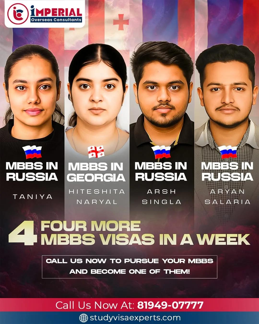 4 Visas - MBBS Visa Georgia & Russia
